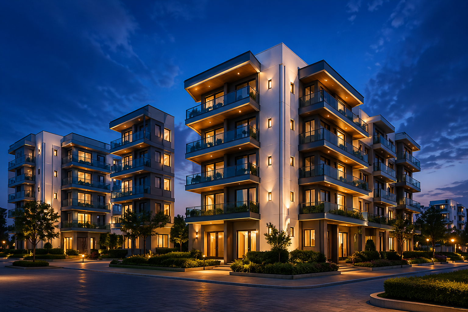 Modern society buildings